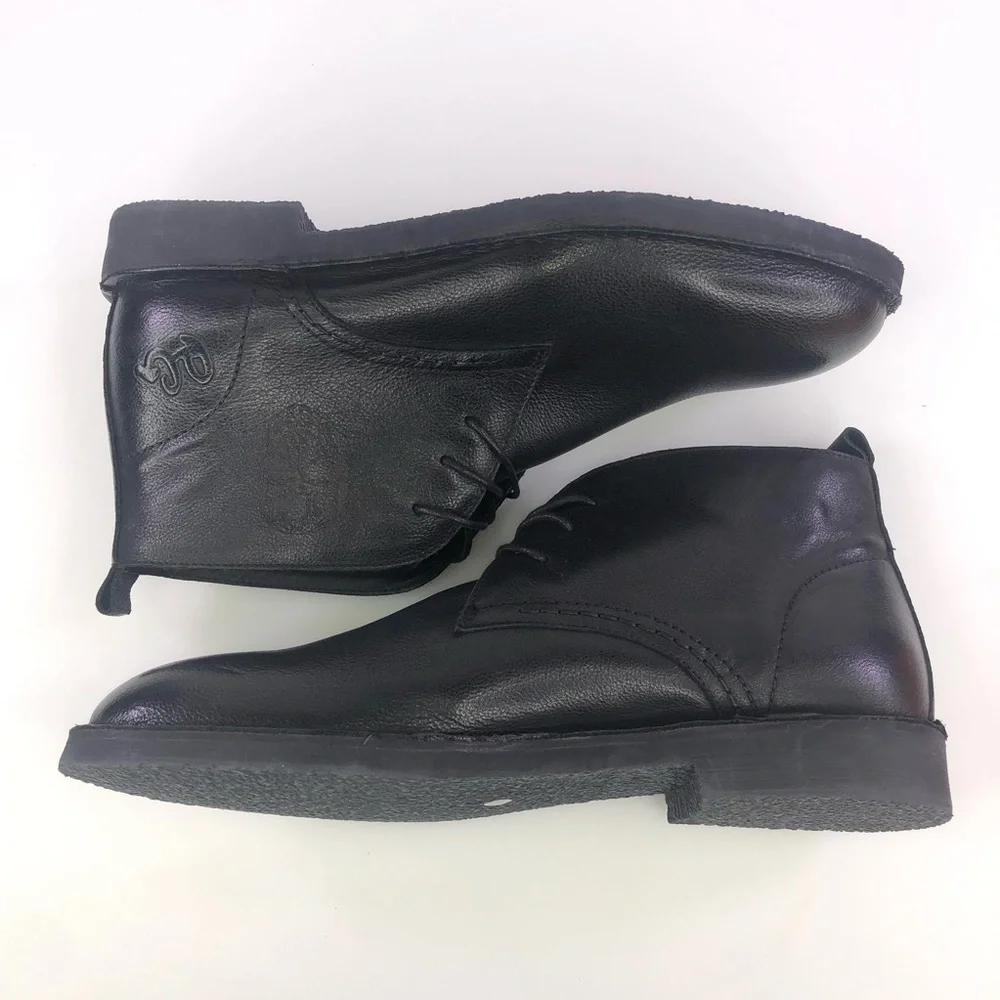 Mens Robert Graham Pieta Leather Chukka Boots Black #RG5416B Size 10.5